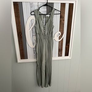 Sage green and cream jumpsuit (Jopna Brand) size small